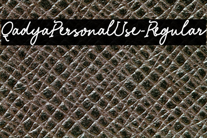 QadyaPersonalUse-Regular Example 1