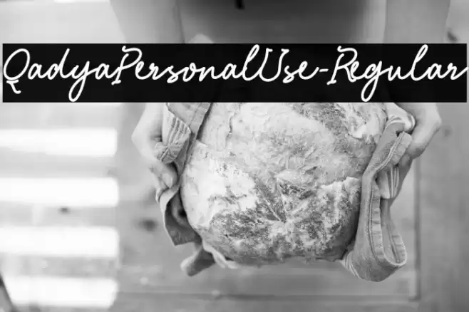 QadyaPersonalUse-Regular Schriftart examples