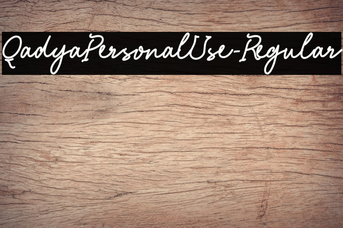 QadyaPersonalUse-Regular Example 3