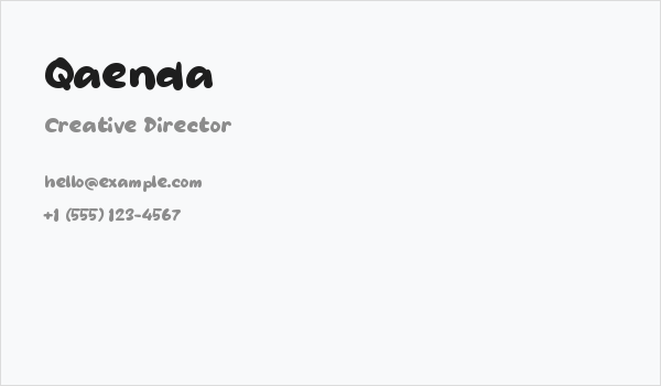 Qaenda Business Card
