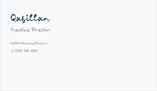 Qafillan Business Card