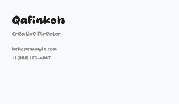 Qafinkoh Business Card