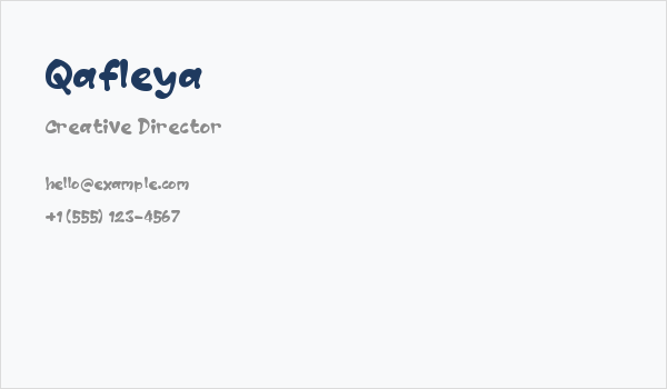 Qafleya Business Card