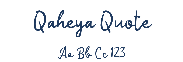 Qaheya Quote Font Preview