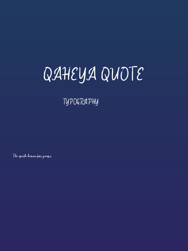 Qaheya Quote Poster