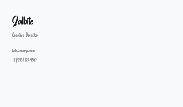 Qalbite Business Card