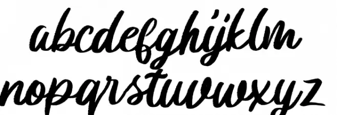Qalifony Schriftart Kleinbuchstaben