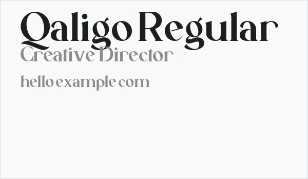 Qaligo-Regular Business Card
