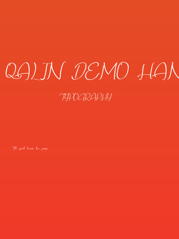 Qalin Demo Handwritting Poster