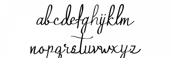 Qalin Demo Handwritting Schriftart Kleinbuchstaben
