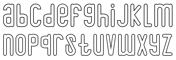 Qalin Demo Outline Font LOWERCASE
