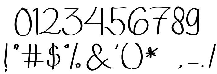 Qalin Handwritting Font OTHER CHARS