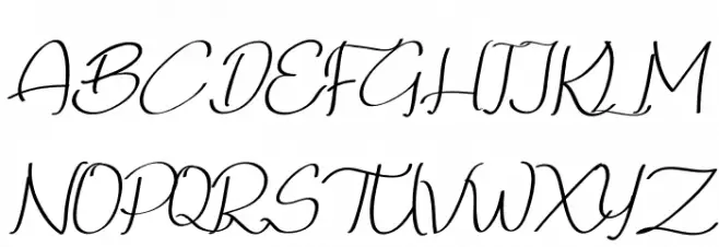 Qalin Handwritting 字体 大写