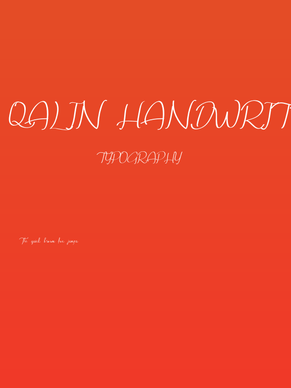 Qalin Handwritting Poster