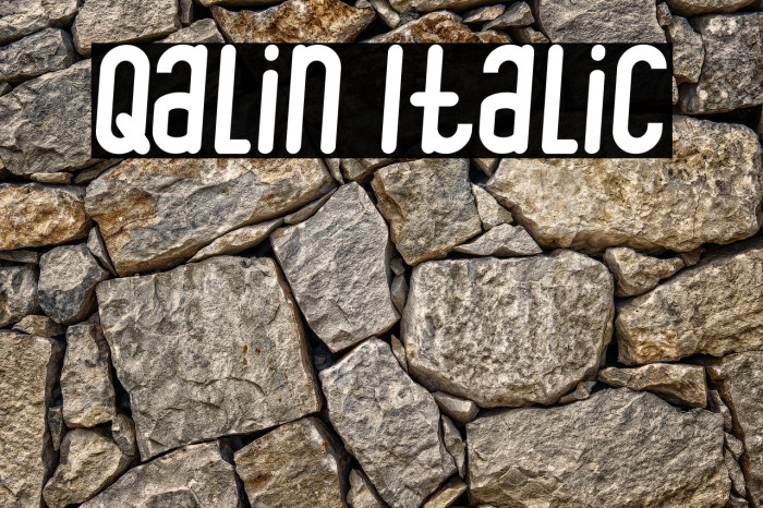 Qalin Italic Font examples