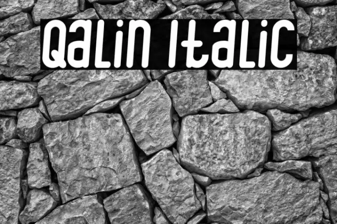 Qalin Italic Шрифта examples