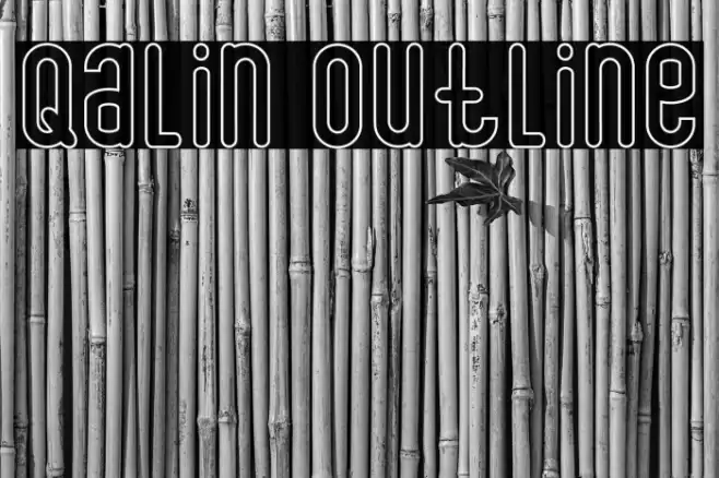 Qalin Outline Font examples
