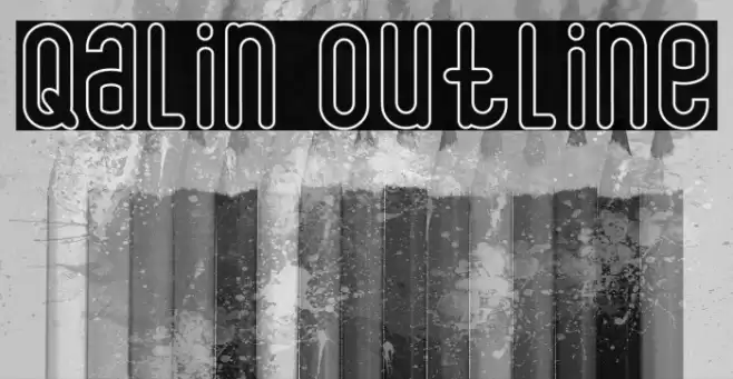 Qalin Outline Font examples