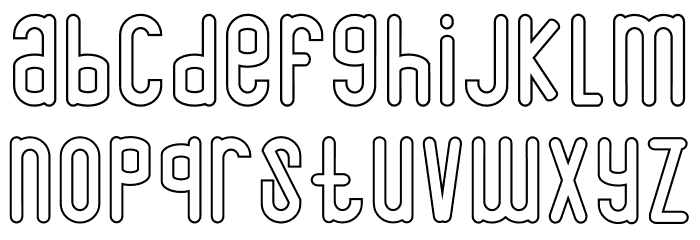 Qalin Outline Font Litere mici