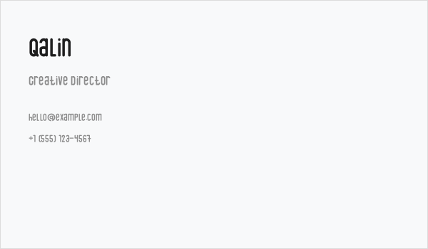 Qalin Business Card