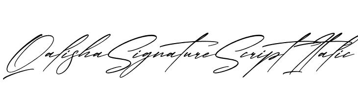 Qalisha Signature Script Italic  नि: शुल्क फ़ॉन्ट्स डाउनलोड