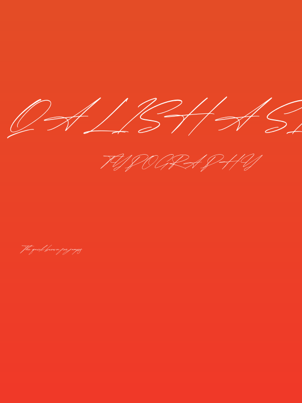 Qalisha Signature Script Italic Poster
