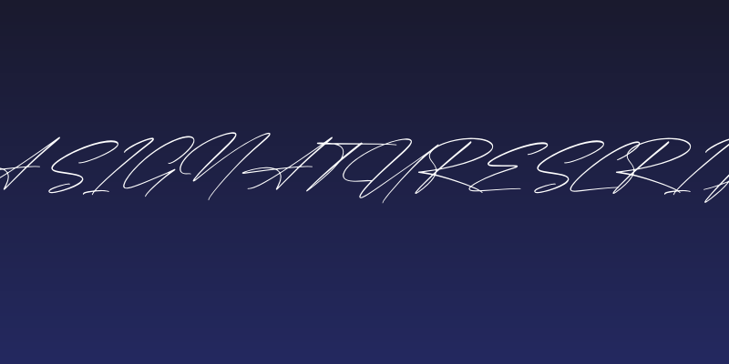 Qalisha Signature Script Italic Social Header