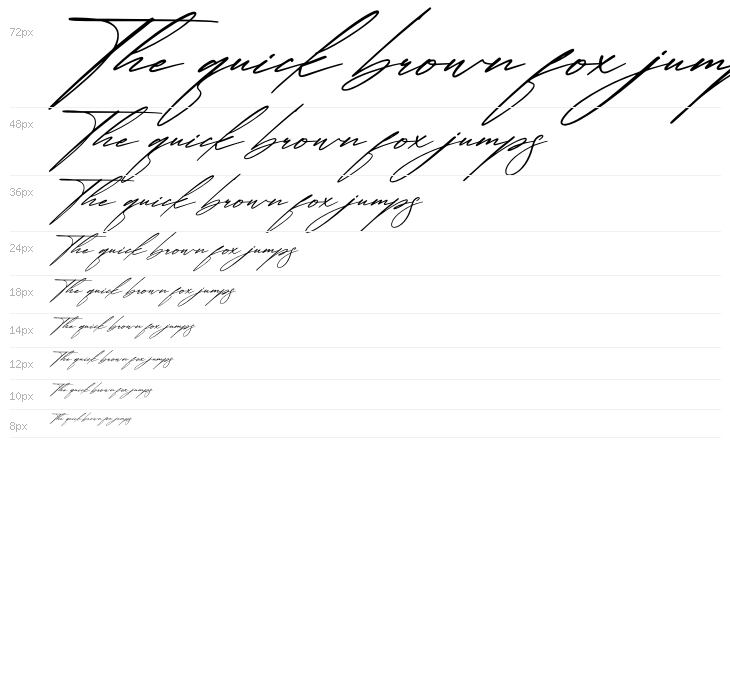 Qalisha Signature Script Italic Waterfall