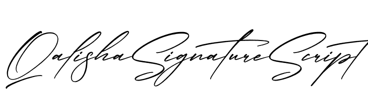 Qalisha Signature Script  font caratteri gratis