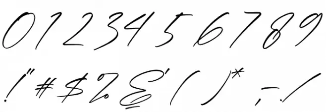 Qalisha Signature Script Font OTHER CHARS