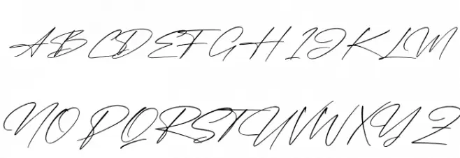 Qalisha Signature Script Font UPPERCASE