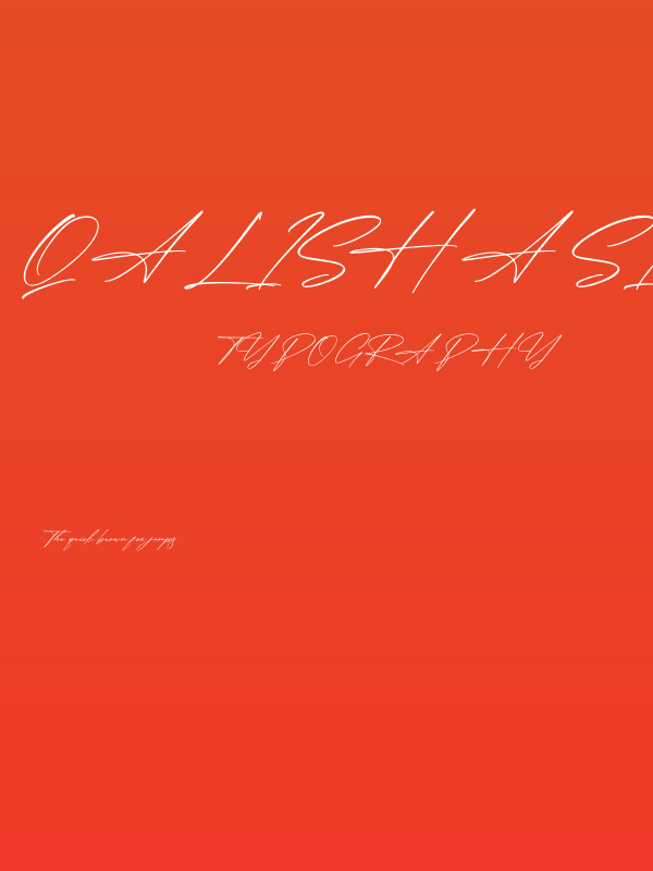 Qalisha Signature Script Poster