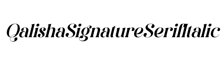Qalisha Signature Serif Italic  Fuentes Gratis Descargar