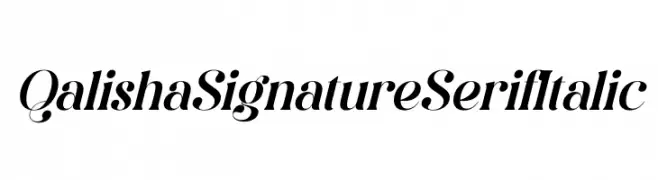 Qalisha Signature Serif Italic  baixar fontes gratis