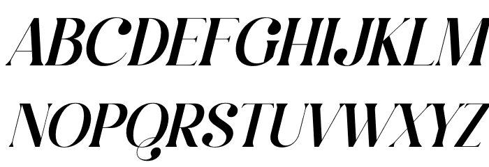 Qalisha Signature Serif Italic Font UPPERCASE