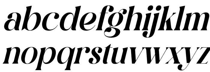 Qalisha Signature Serif Italic Font LOWERCASE