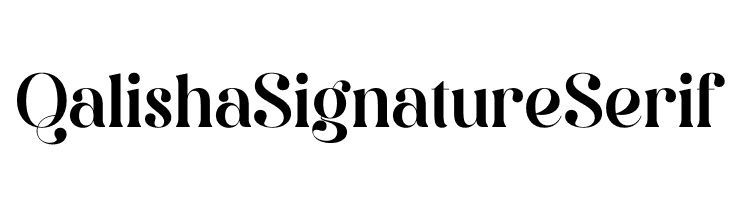 Qalisha Signature Serif  font caratteri gratis