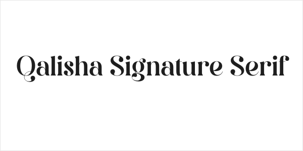Qalisha Signature Serif Logo