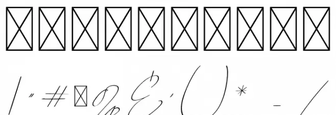 QalisthaRegular Шрифта ДРУГИЕ символов