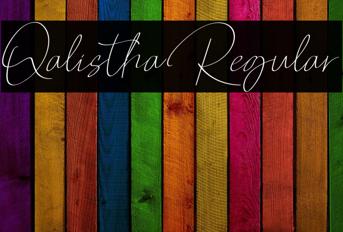 QalisthaRegular Font examples