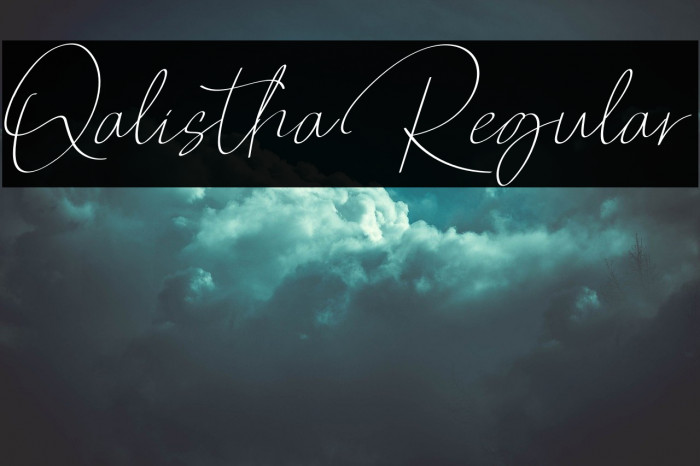 QalisthaRegular Font examples
