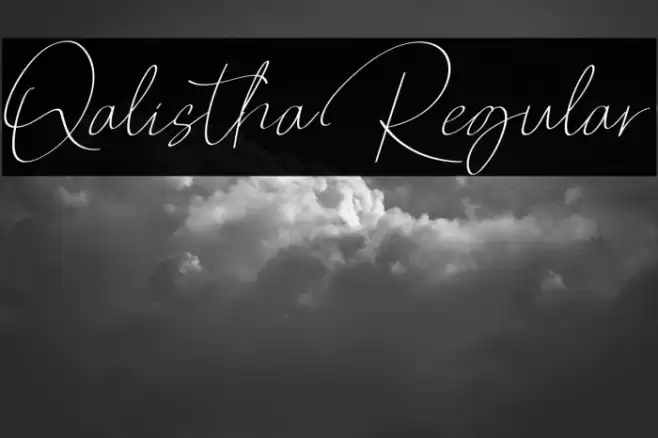 QalisthaRegular Шрифта examples