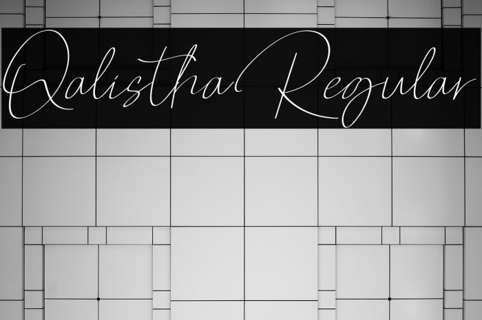 QalisthaRegular Font examples