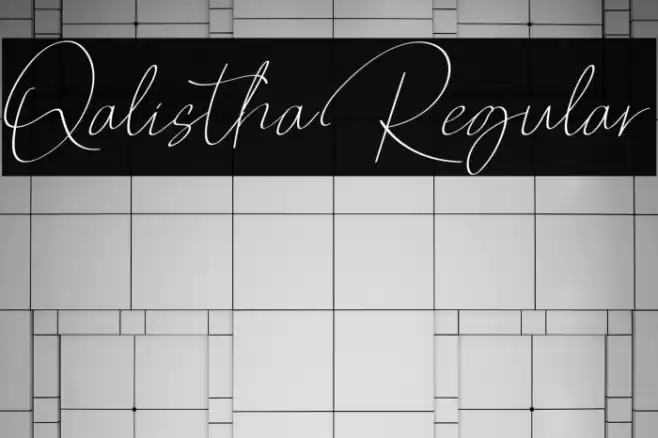 QalisthaRegular Шрифта examples
