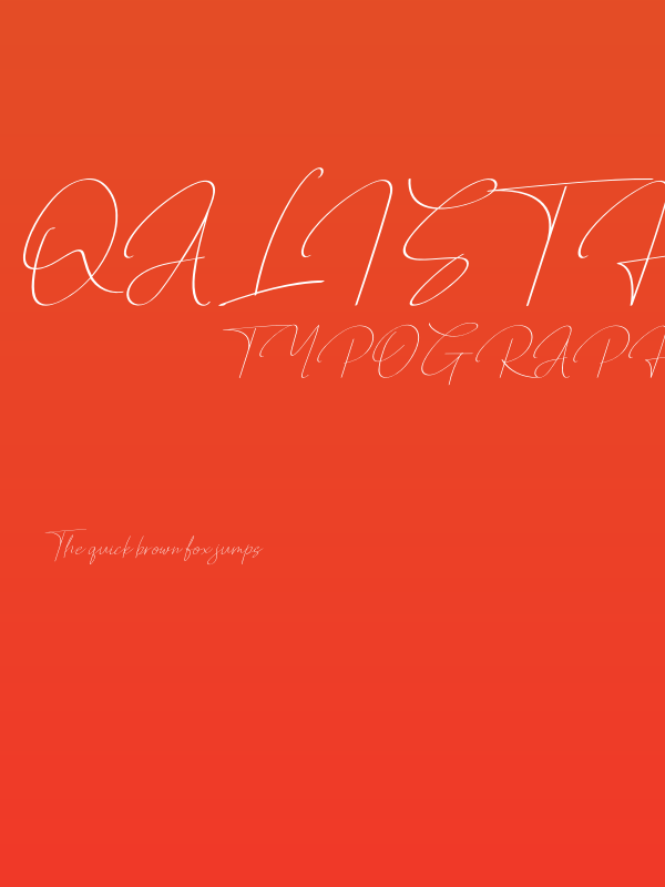 QalisthaRegular Poster