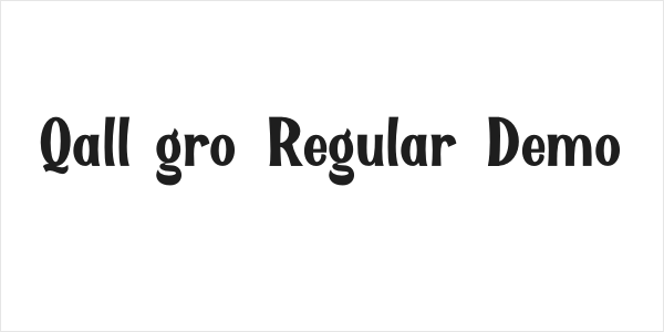 Qallégro Regular Demo Logo