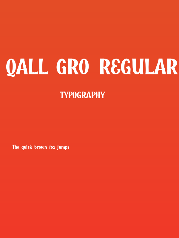 Qallégro Regular Demo Poster