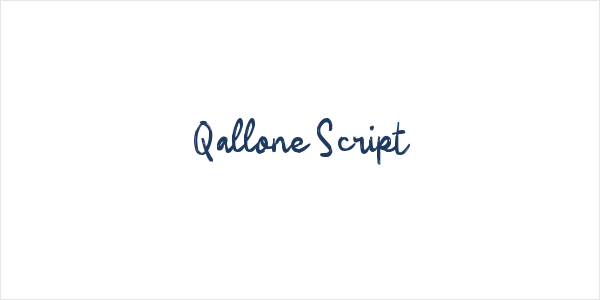Qallone Script Logo
