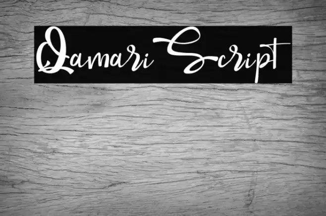 QamariScript Font examples