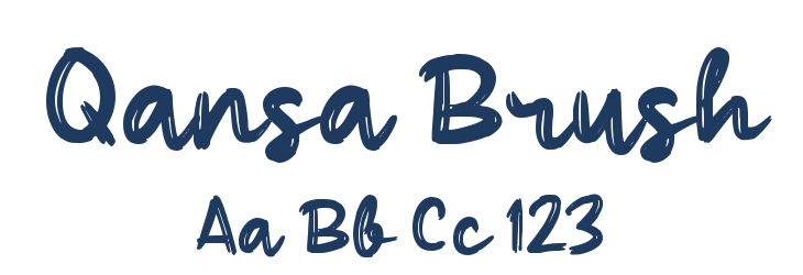 Qansa Brush Font Preview